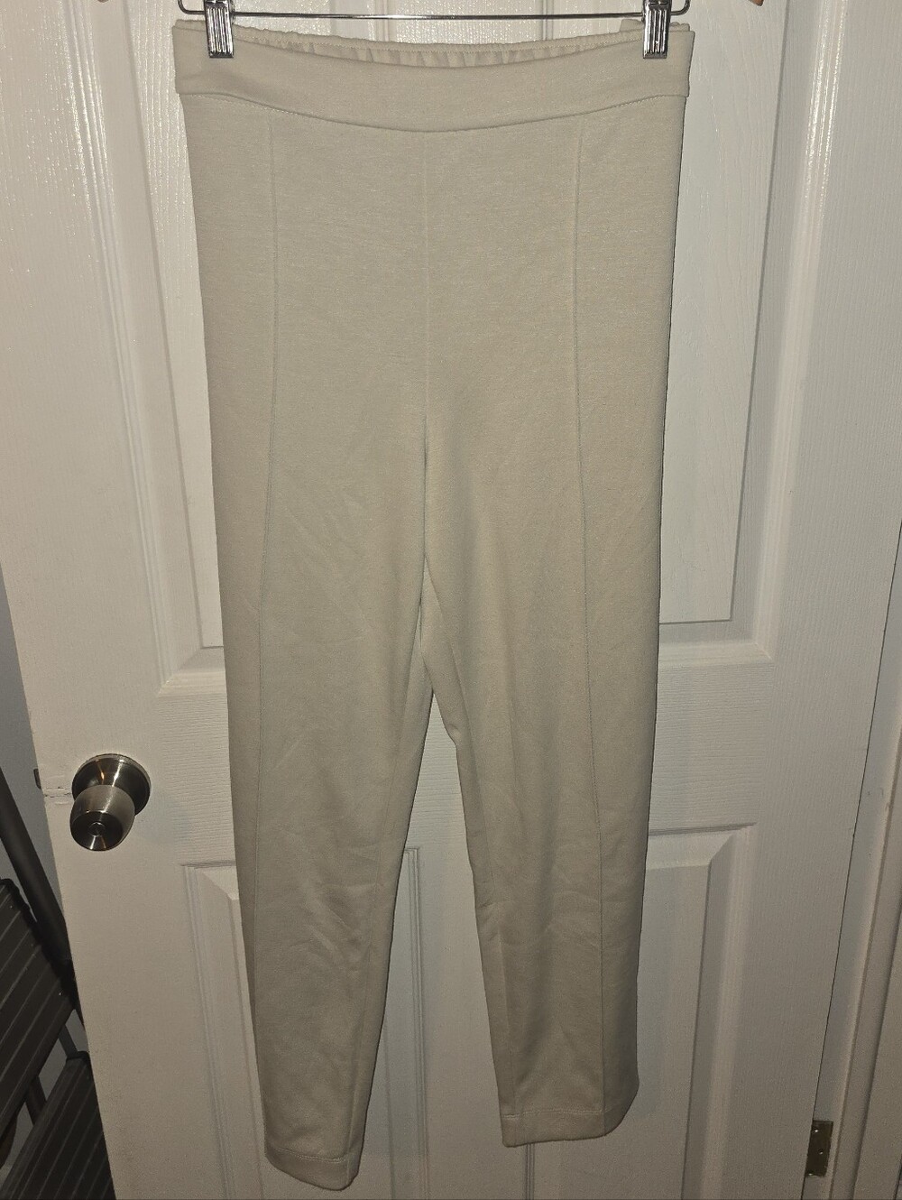 Elie Tahari Cream High-Rise Scuba Pant Like New